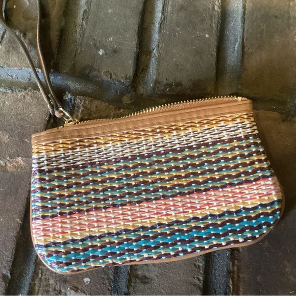 Rosetti Multicolor Wristlet Woven Cosmetic Bag - Picture 3 of 4